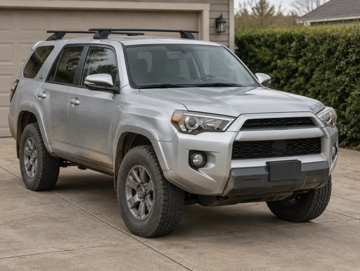 Silver Toyota 4Runner SUV parked in a driveway